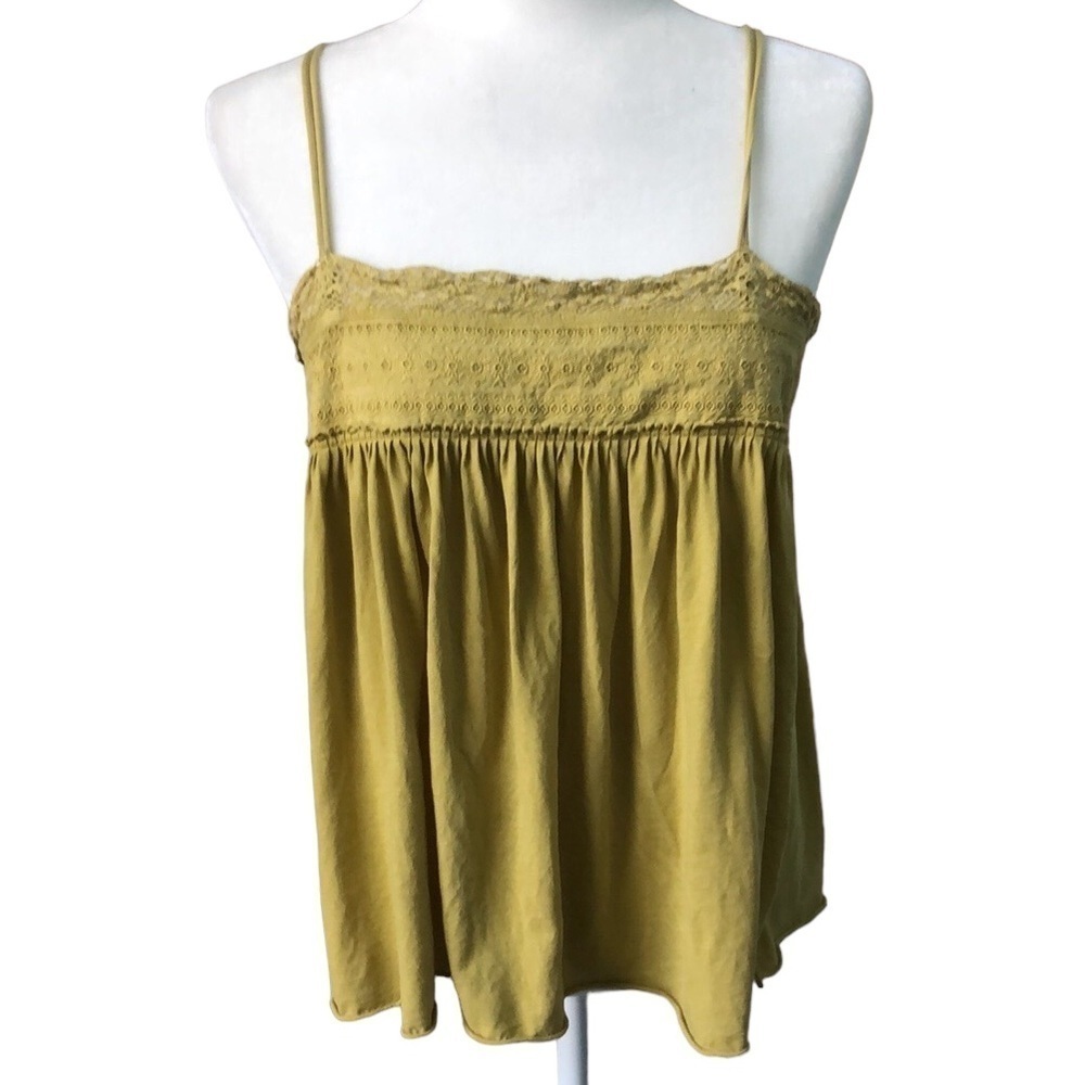 J. Crew Lime/yellow Eyelet Tank Top